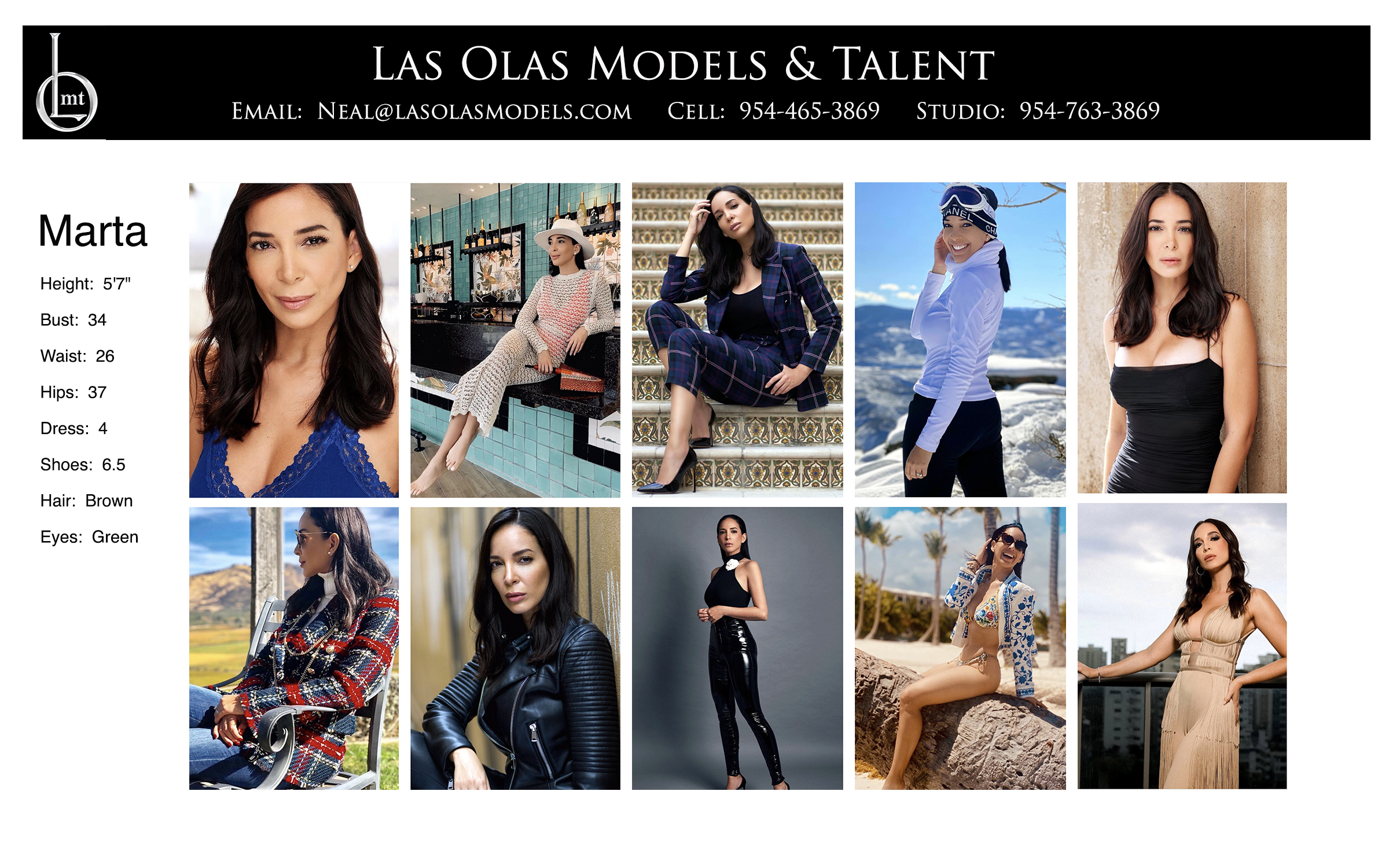 Models Fort Lauderdale Miami South Florida - Print Video Commercial Catalog - Las Olas Models & Talent - Marta Comp